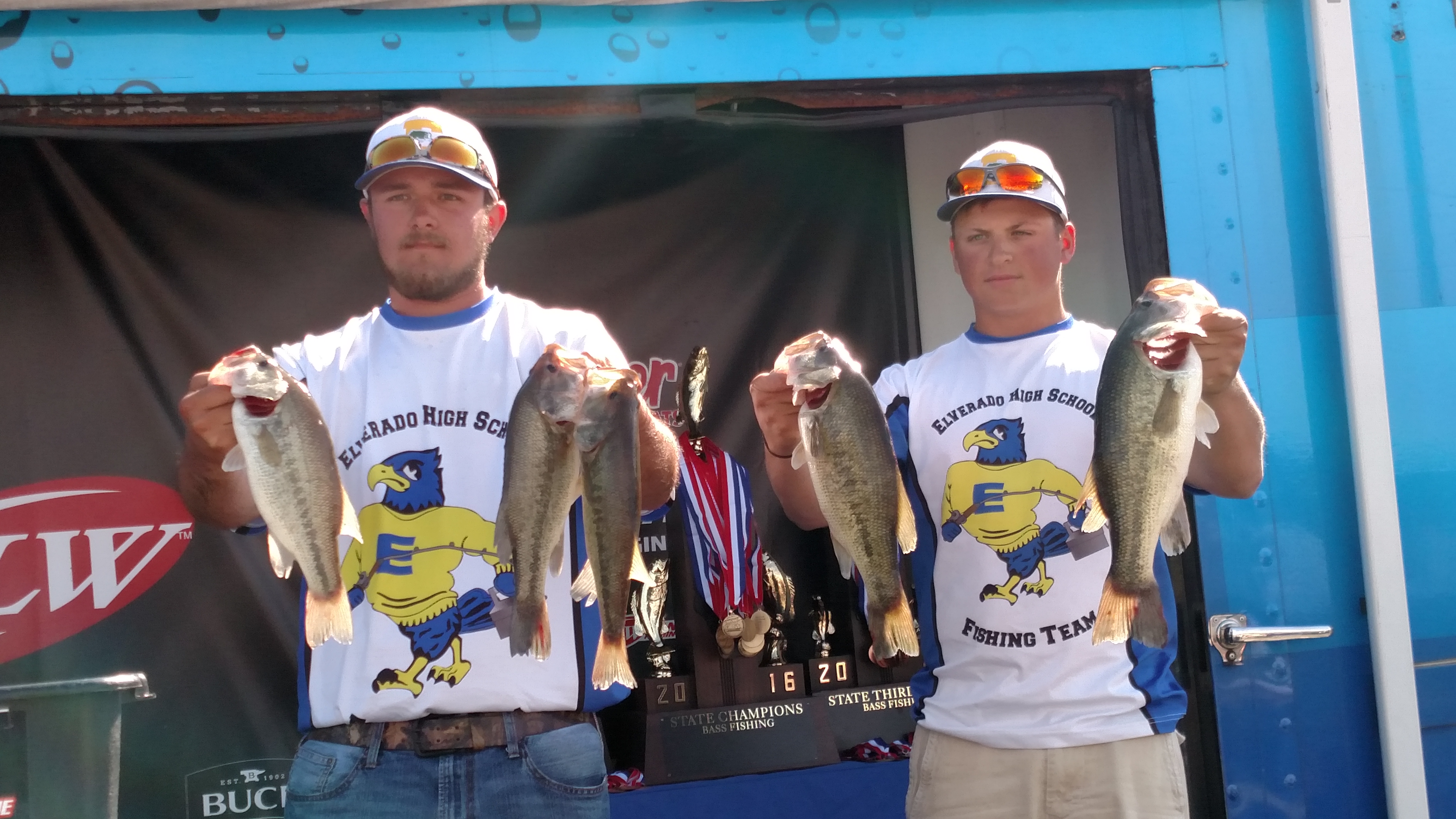 Elverado with the bag on the final day as they won the eighth IHSA state championship for bass fishing. | Credit: Dale Bowman